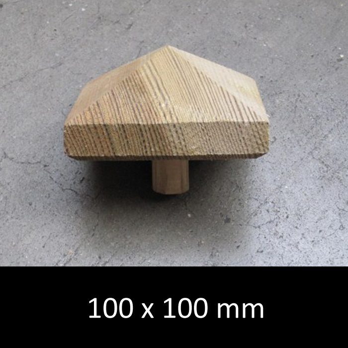 Paalextra piramide hout 100x100mm